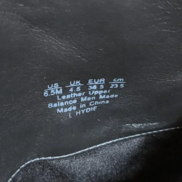 New NIB Franco Sarto Hydie Leather Black Tall Riding Boots Women Size 6.5 - Picture 8 of 9